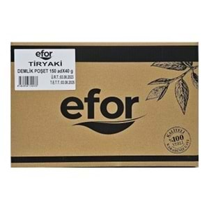 EFOR ÇAY POŞET ÇAY JUMBO TİRYAKİ 40GR 150 Lİ